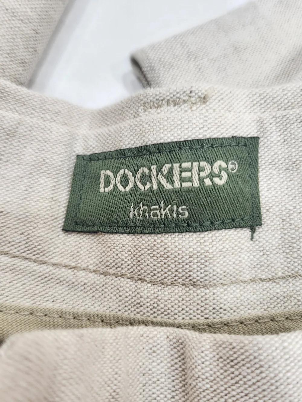 NWT Dockers Men's 42 Classic Linen Cotton Pants Trousers Khakis Beige Casual
